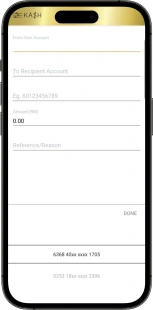 Insert From Account, Recipient Account, Amount, Reference (For Sender Only)